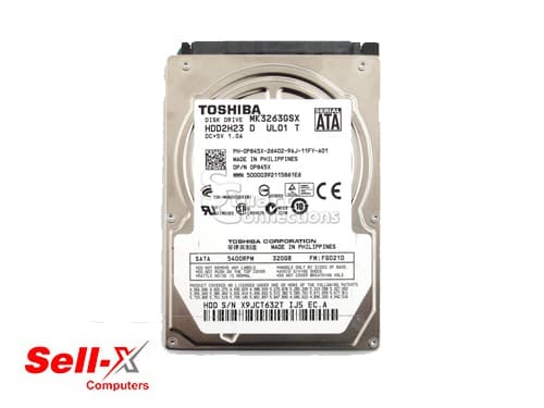 TOSHIBA 320GB USED LAPTOP HARD DISK