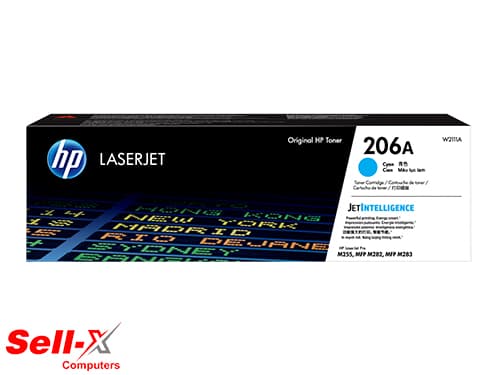 HP 206A Cyan Original LaserJet Toner Cartridge, W2111A