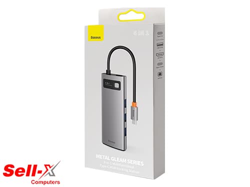 BASEUS Metal Gleam Series 6-in-1 Multifunctional Type-C Hub Docking Station Gray
