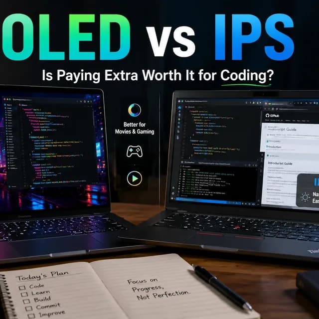 OLED vs IPS Laptop Displays: Is It Worth Paying Extra for Coding?