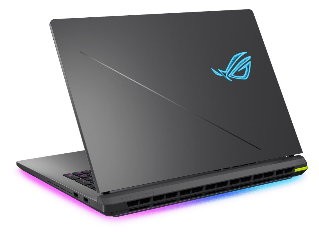 ROG Strix G18 with lit rear vents