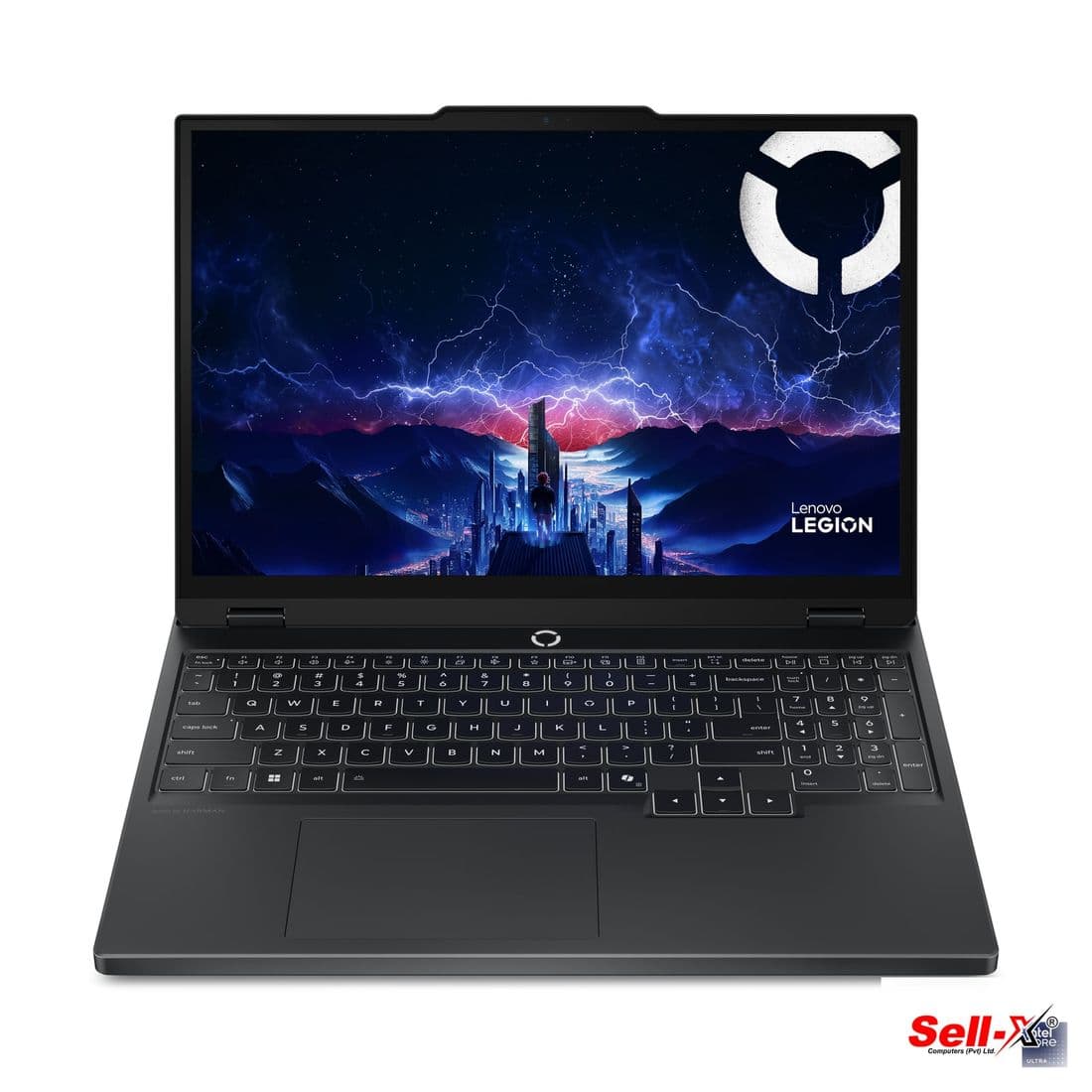 Lenovo Legion 5 15IRX10 front view, open lid with 15.1-inch OLED display, Eclipse Black