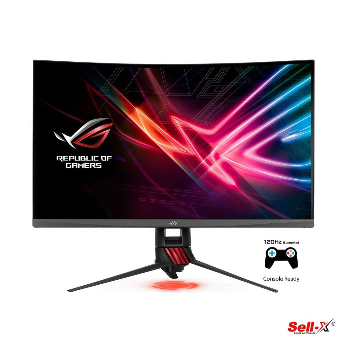 ROG Strix XG32VQR 31.5-inch curved WQHD gaming monitor, front view