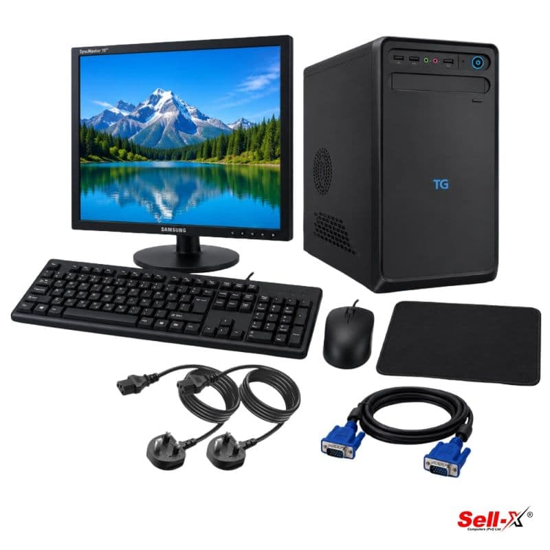 Used TG full set PC with 17-inch monitor, keyboard, mouse and speakers