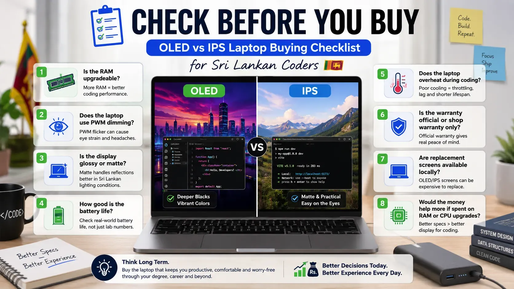 OLED vs IPS Laptop Displays: Is It Worth Paying Extra for Coding?