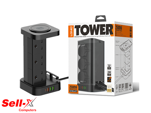 LDNIO SKW6457 6 AC Tower Extension Power Socket