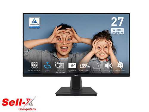 MSI PRO MP275Q 27 Inch 100Hz 1ms 2560 x 1440 WQHD IPS Level Ultra Slim Frameless Monitor
