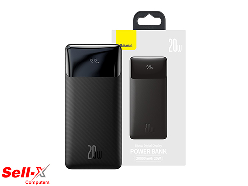 BASEUS BIPOW DIGITAL DISPLAY POWER BANK 20000MAH 20W BLACK
