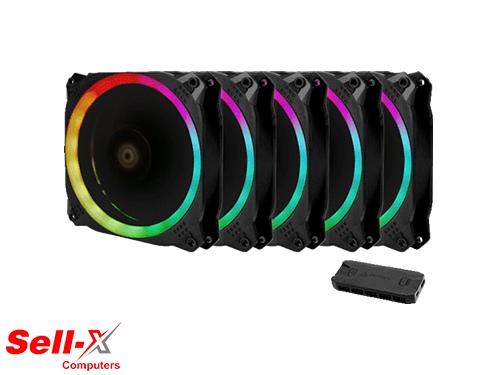 ANTEC PRIZM 120 ARGB 5+C 5 IN 1 PACK WITH FAN CONTROLLER