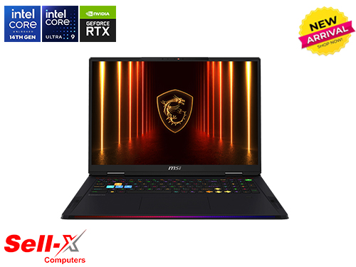MSI Raider 18 HX AI A2XWIG Intel Core Ultra 9-285HX 64GB RAM 4TB SSD 18-inch UHD+ RTX 5080 Laptop