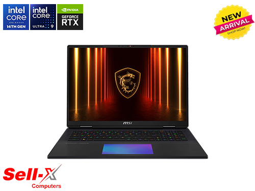MSI Titan 18 HX AI A2XWIG Core Ultra 9-285HX 96GB RAM 4TB SSD 18-inch UHD+ Mini LED RTX 5080 Laptop Windows 11